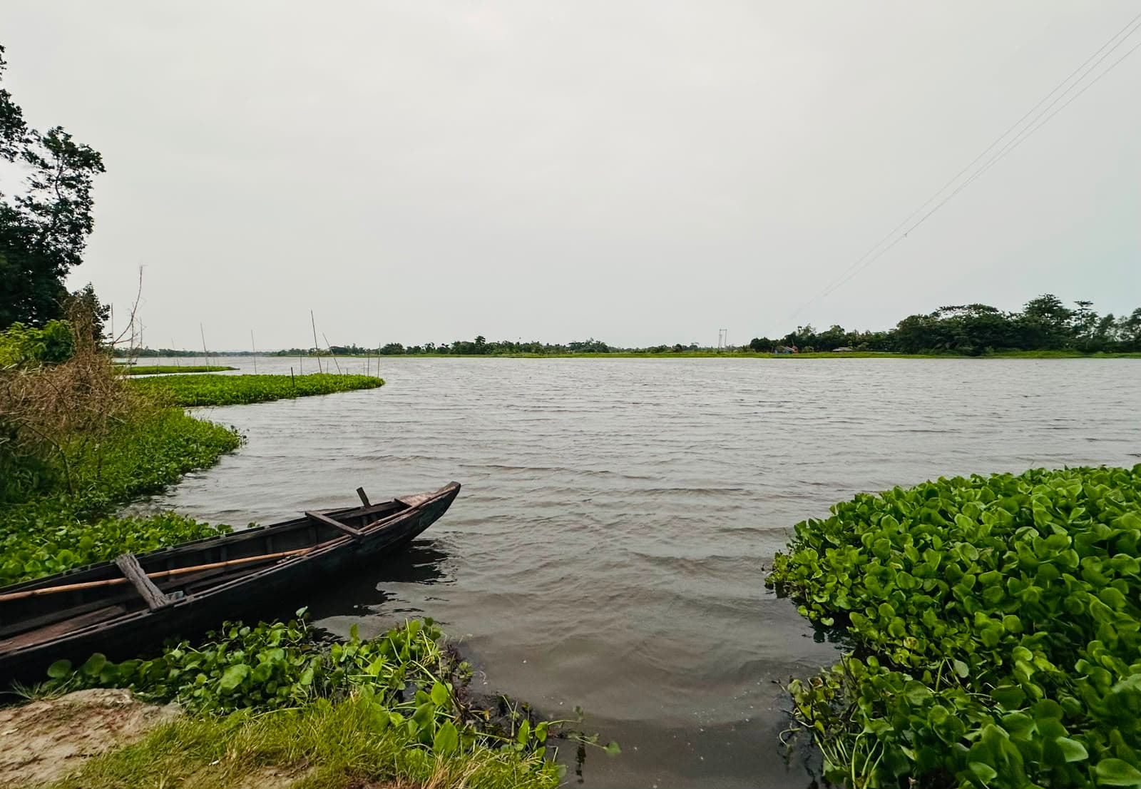 River and waterway in Bangladesh's deltaic landscape.