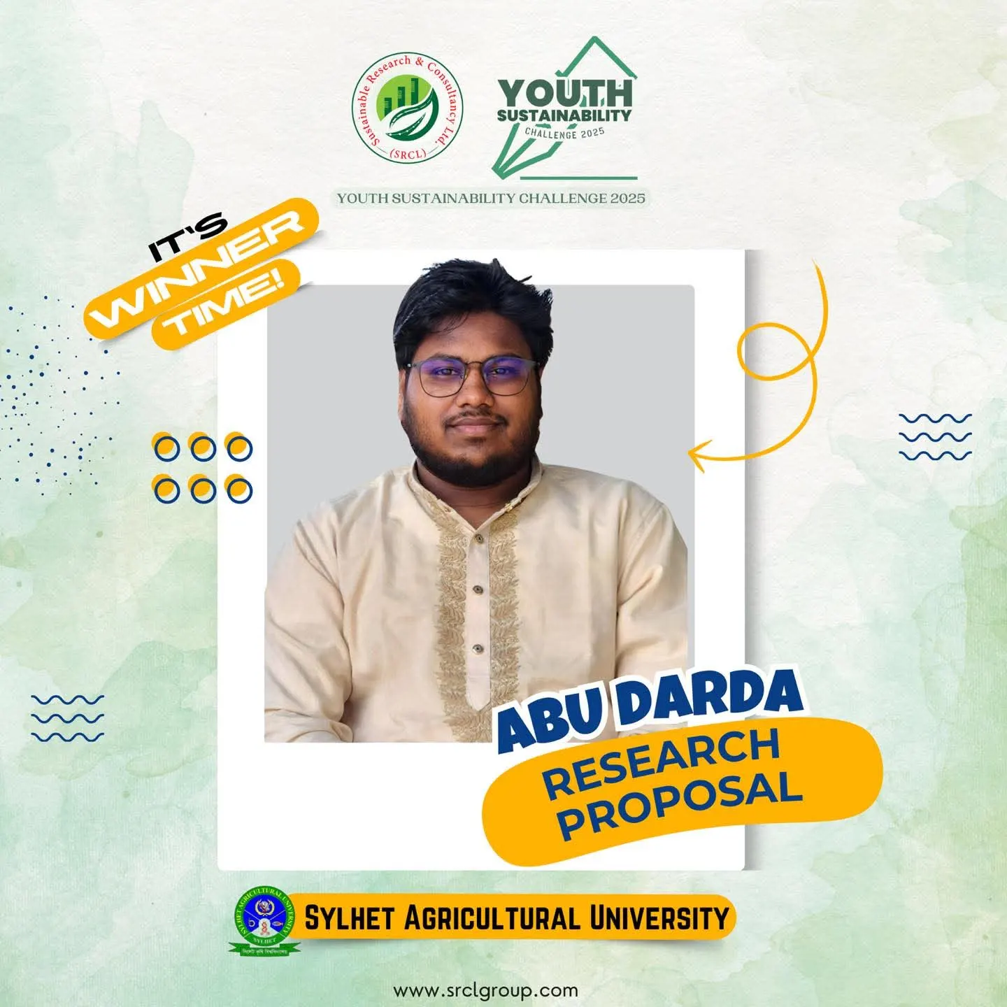 Md. Abu Darda, Research Proposal category winner