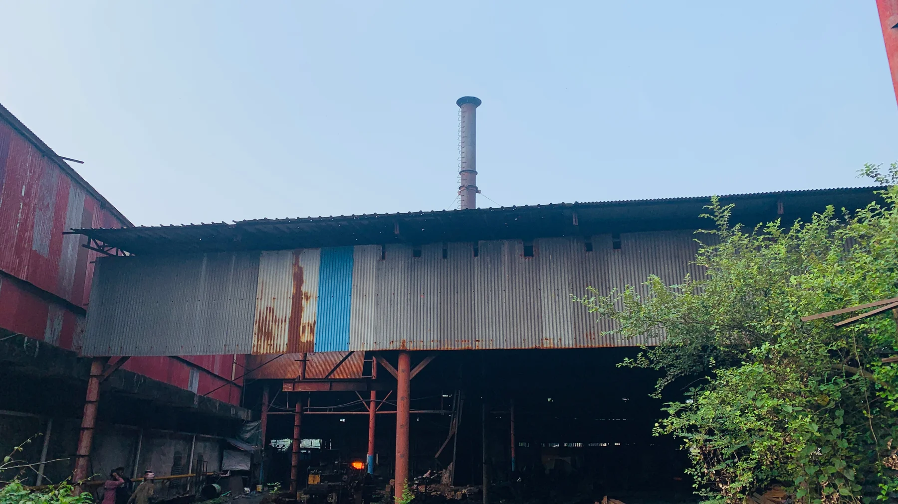 Factory building and chimney at Surprise Industrial Corporation.