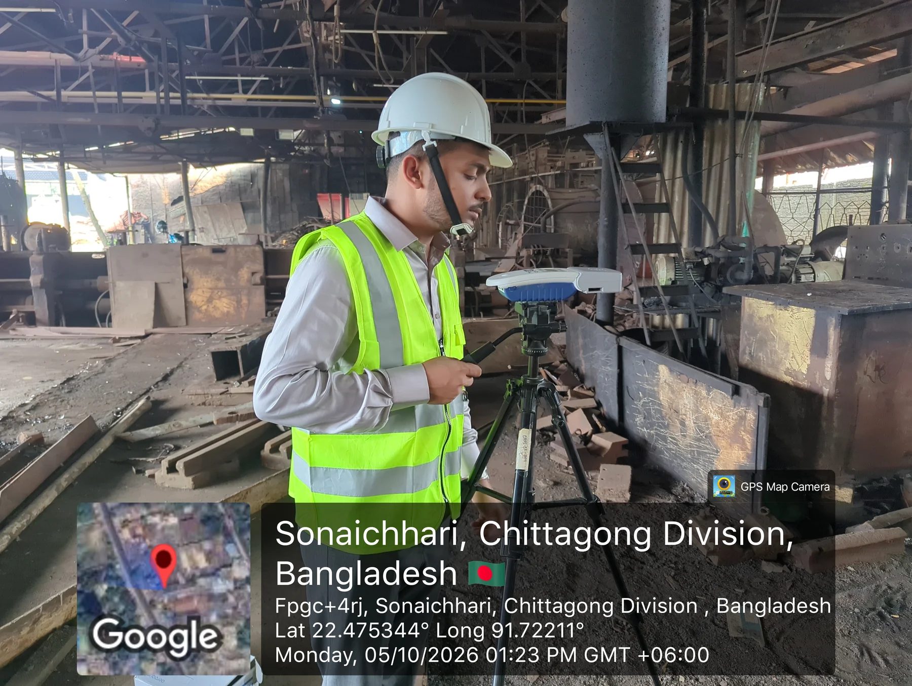 Field monitoring inside Ziri Subader Steel Re-rolling Mill.